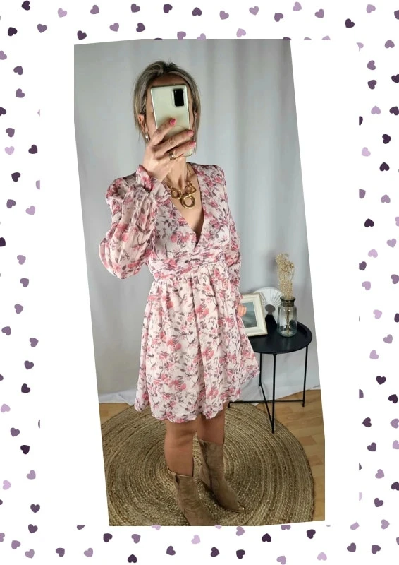 Vestido con flores – Forro y cintura elástica – Nueva - Varias tallas disponibles – photo 4